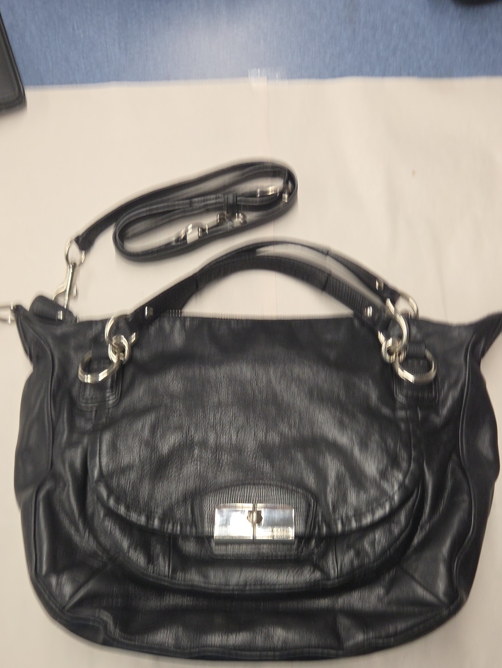 Coach Kristin Leather Round Satchel With Crossbody Strap And Silver Hardware